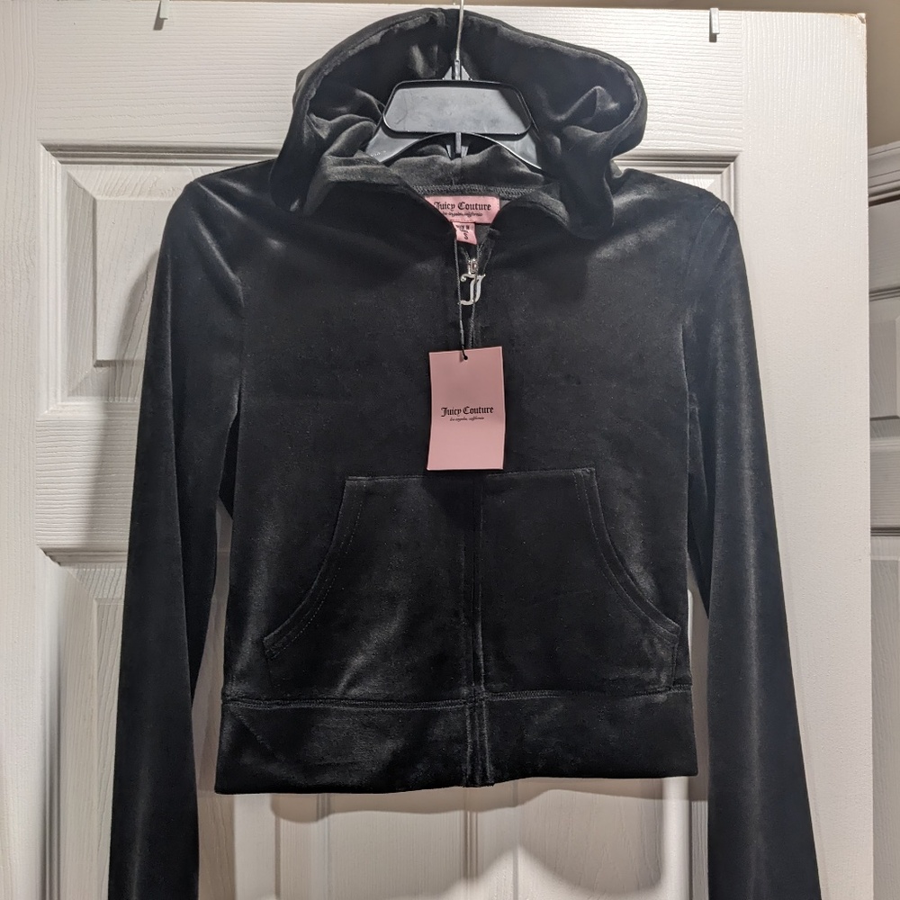 Juicy Couture Black Tracksuit Jacket women's size small